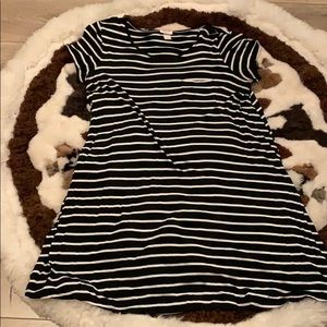 Mossimo Black and White striped tshirt dress